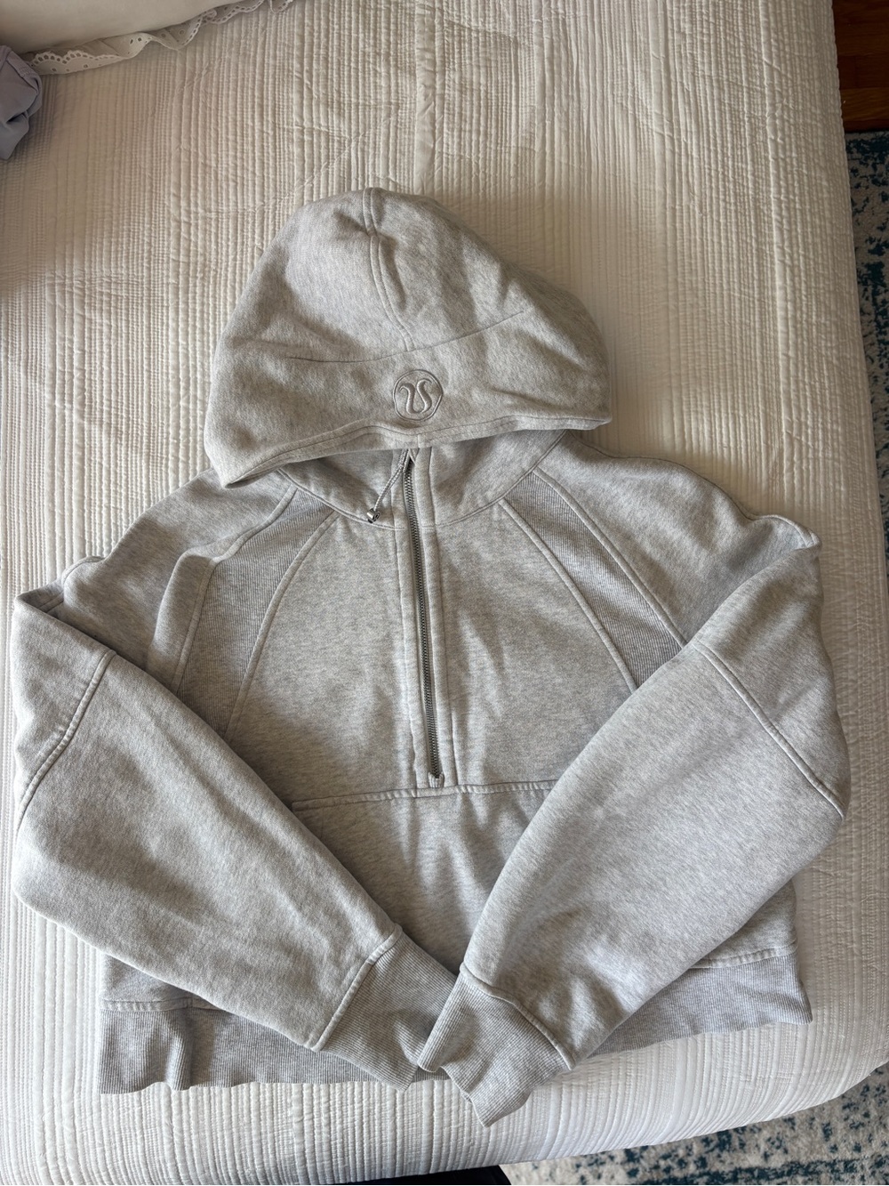 Lululemon Light Gray Scuba Hoodie